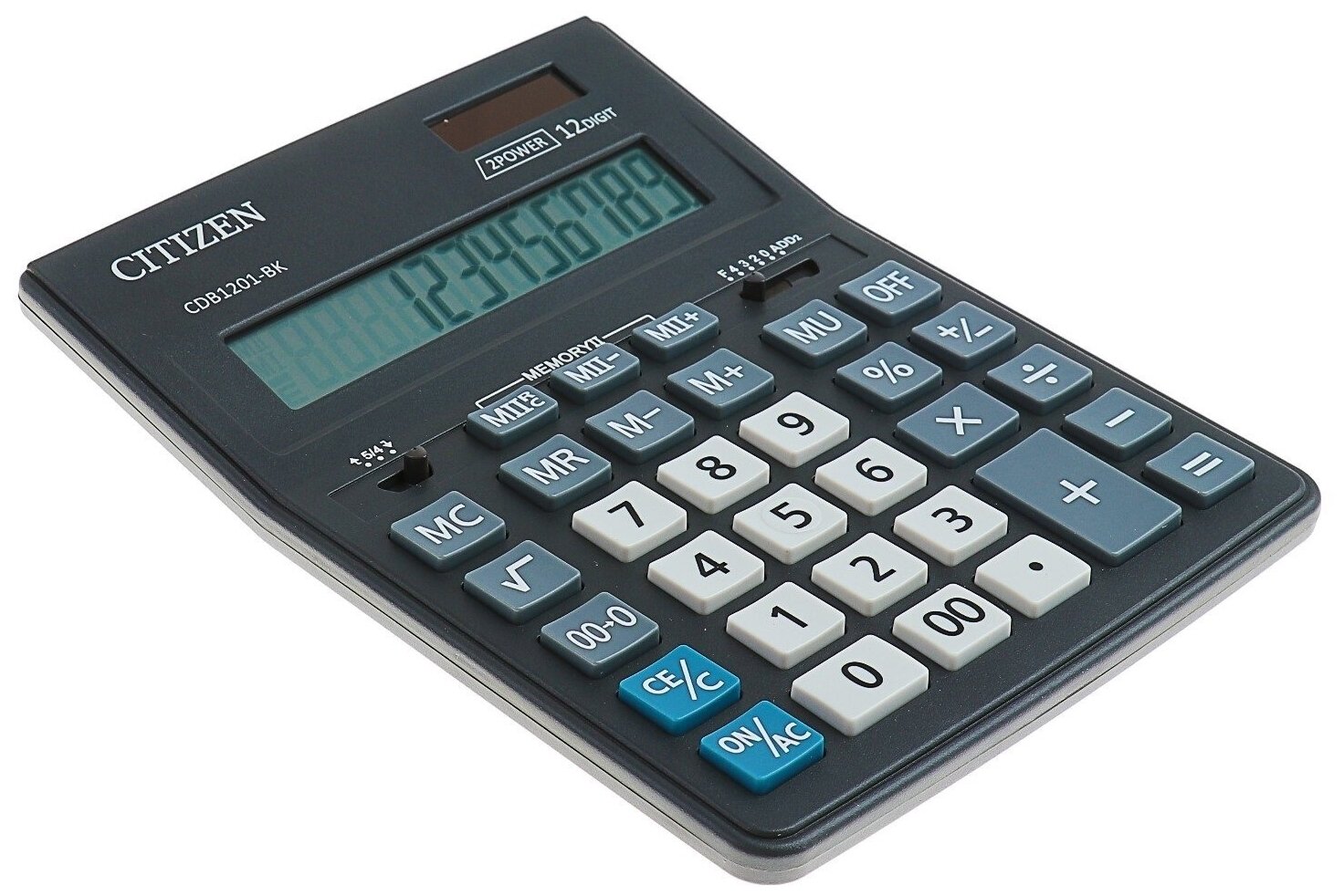 Калькулятор настольный 12-разрядный CDB1201BK 155 х 205 х 35 мм двойное питание чёрный (1 шт.)