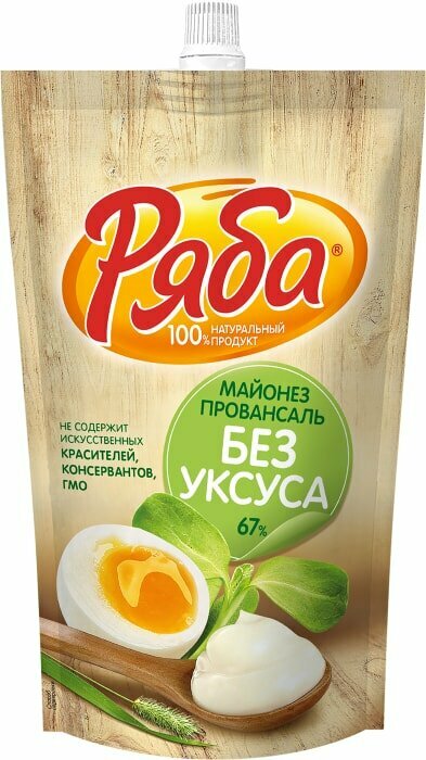 Майонез Ряба без уксуса 72% 330г