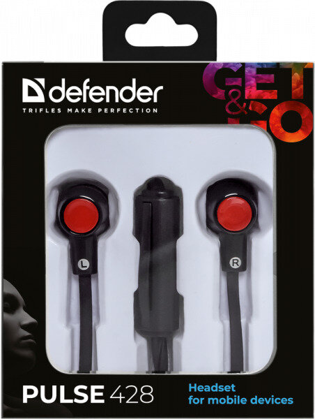 Наушники проводные DEFENDER Pulse 428 black (63428)