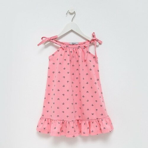 фото Платье для девочки, цвет розовый/чёрный, рост 104 luneva