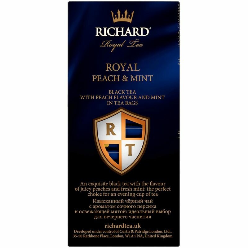 Чай черный Richard Royal Peach & Mint 25*1.7г Май-Фудс - фото №17