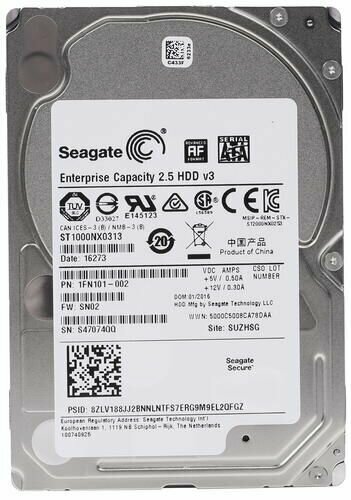 Внутренний HDD диск SEAGATE Enterprise Capacity 1TB, SATA3, 2.5" (ST1000NX0313)