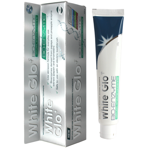 Зубная паста White Glo отбеливающая Bio-Enzyme, 100 мл, 100 г, белый