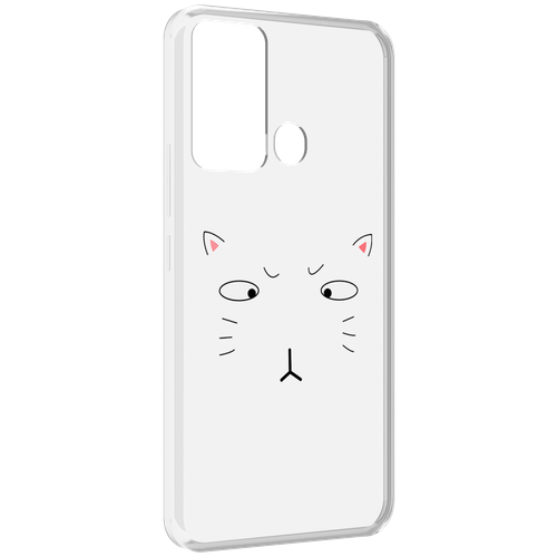 Чехол MyPads кот-части-лица для Infinix Hot 12i задняя-панель-накладка-бампер