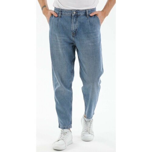 Джинсы зауженные Motor Jeans, размер W29/L28, синий мешковатые джинсы pier one белый деним