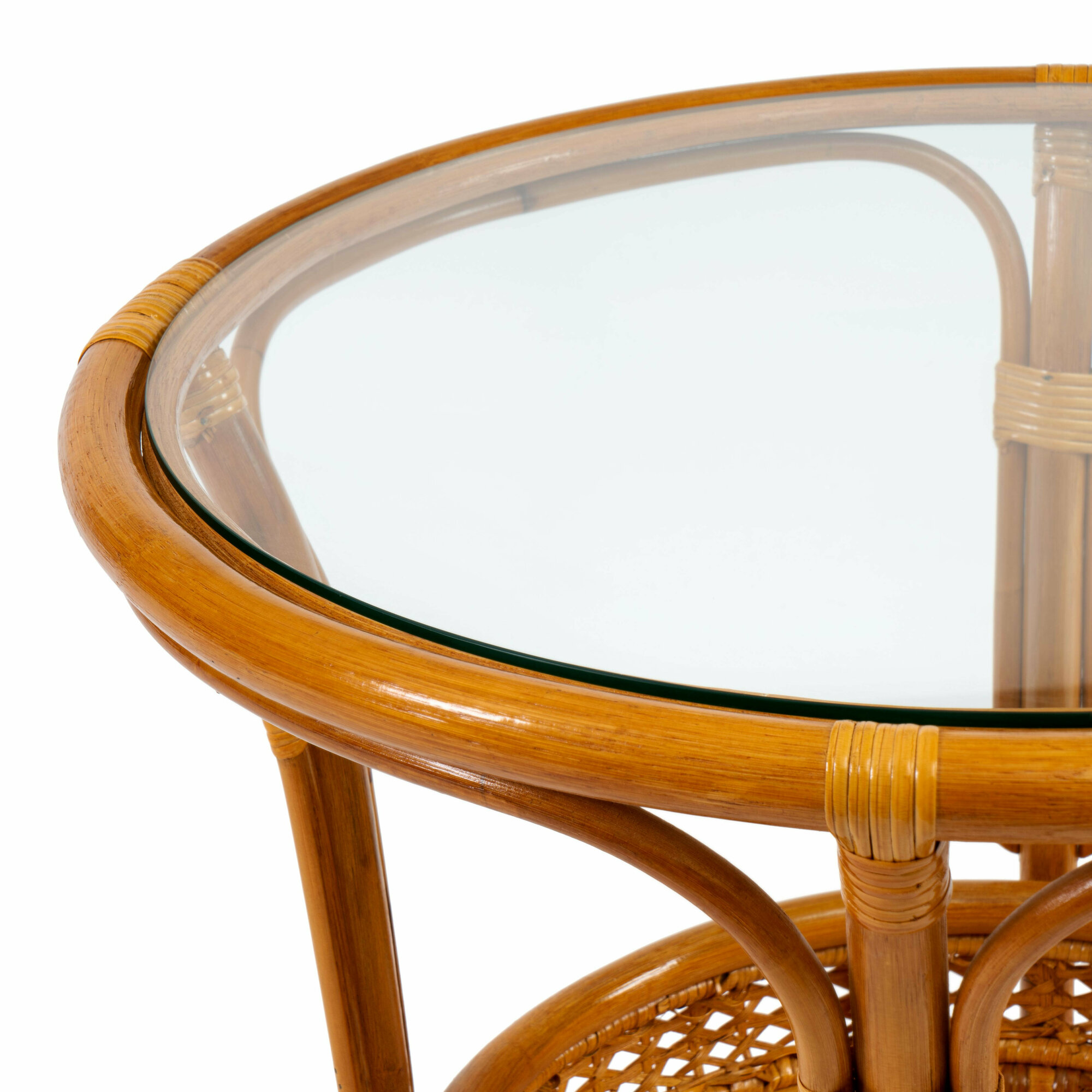 Комплект TetChair "PELANGI" 02/15 ( стол со стеклом + 4 кресла ) [без подушек] ротанг, Honey (мед) - фотография № 17