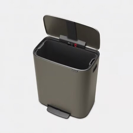 Мусорное ведро Brabantia Pedal Bin Bo 211409 60 л, платиновое - фото №12