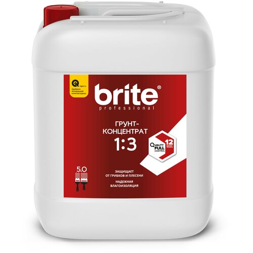BRITE PROFESSIONAL грунт-концентрат влагозащитный 1:3 (5л) грунт концентрат 1 3 brite professional 5л