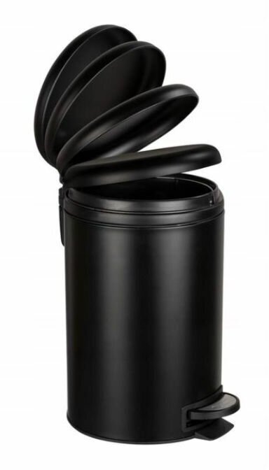 Урна ELIT Primanova D-20860 цвет матово-черный, объем 12 литров, размер 37x25x25 см, материал корпуса металл, напольное