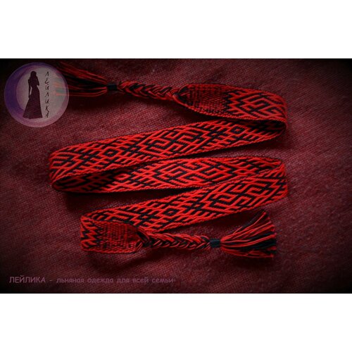 Очелье Сварожич чёрно-красное