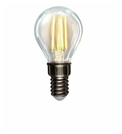 Лампа Rexant 604-129 филаментная шарик GL45 9.5 Вт 950 Лм 2700K E14 прозрачная колба