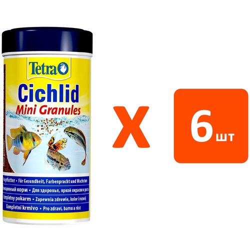 TETRA CICHLID MINI GRANULES корм гранулы для маленьких и карликовых цихлид (250 мл х 6 шт)