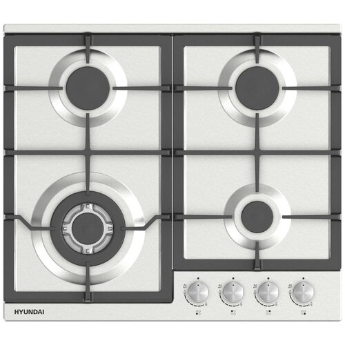 Газовая варочная панель Hyundai HHG 6436 IX независимая нержавеющая сталь 2116000₽