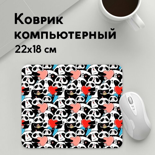 Коврик для мышки прямоугольный 220x180x3мм / Звери / Панды / Funny Panda