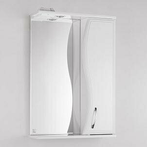 Шкаф-зеркало Style line Зеркало-шкаф Style Line Эко Волна Панда Волна 55/С белый