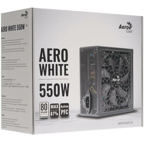 Блок питания AEROCOOL AERO WHITE, 550Вт, 120мм, черный, retail [aero white 550] - фото №15