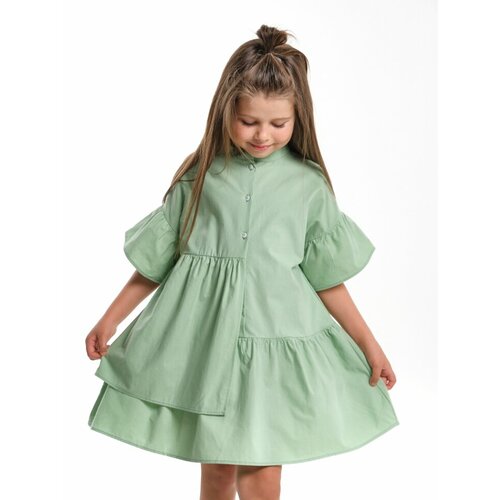Платье Mini Maxi, размер 128, зеленый платье mini maxi хлопок в клетку размер 128 голубой
