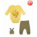 Комплект одежды   детский, шапка и боди и брюки, повседневный стиль, размер 74, желтый