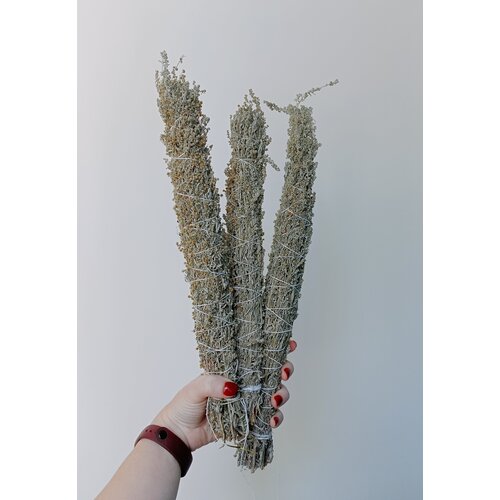 Скрутки из серебристой полыни для окуривания помещений, запарки в бане, ритуалов, создания композиций, свечей