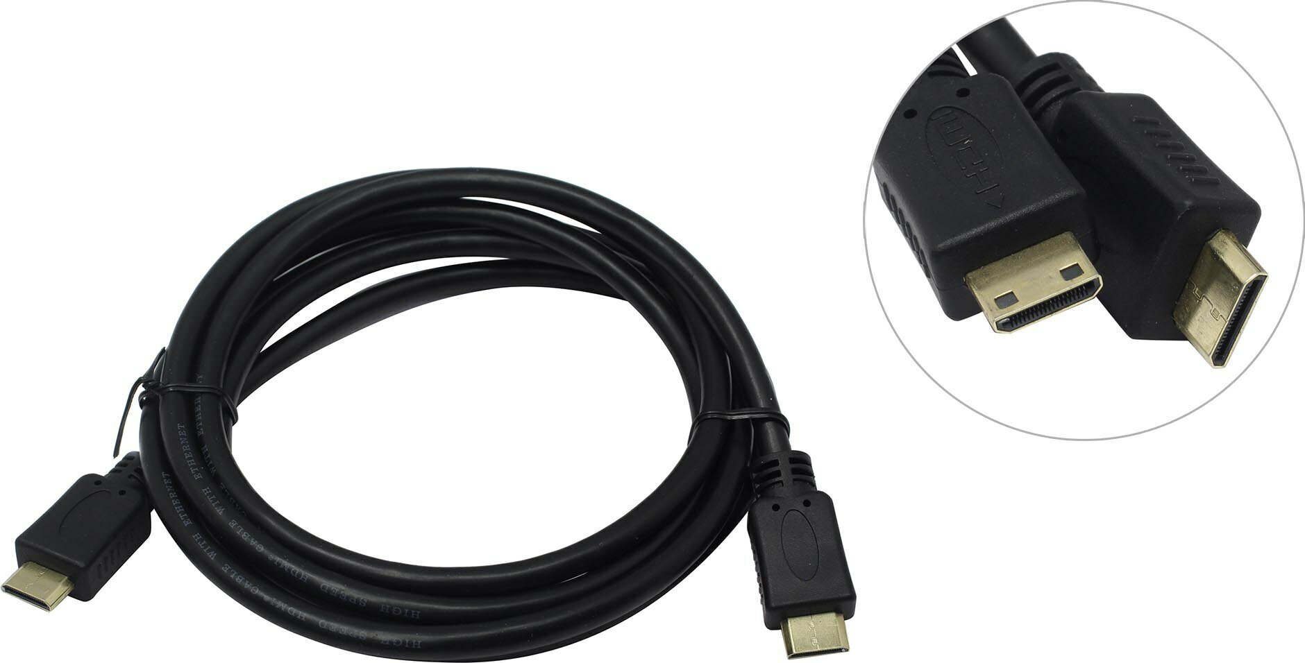Кабель «B&P» mini HDMI to mini HDMI (19M -19M) 3м ver1.4