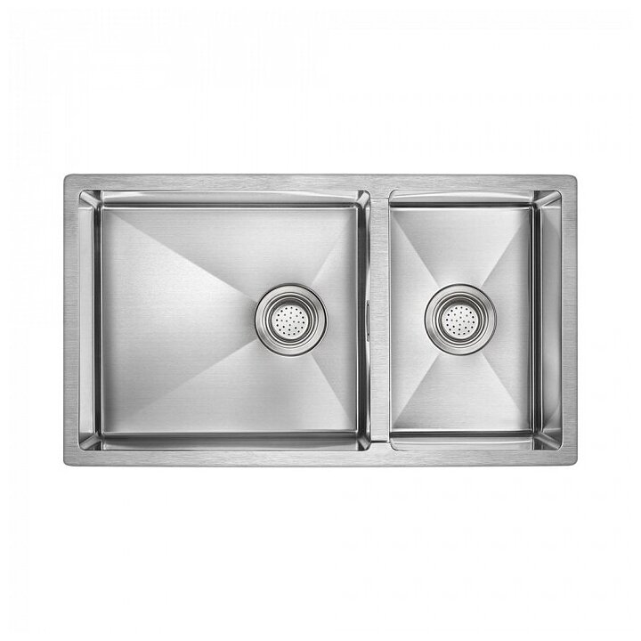 Кухонная мойка нерж. сталь Paulmark AISI304 OSSER, PM527844-BS, брашированная нерж.сталь, 780х440мм