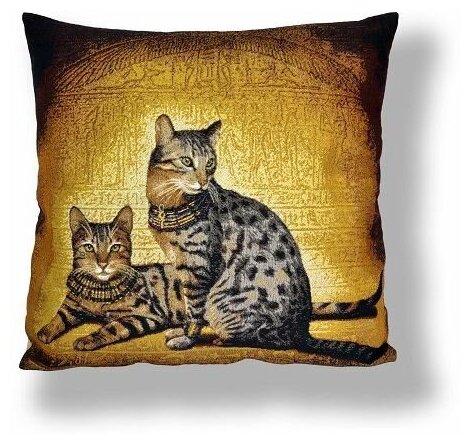 Египетские кошки - гобеленовая наволочка ГобеленГлавСнаб 45x45 см