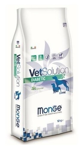 Сухой корм для собак Monge VetSolution, при сахарном диабете, беззерновой 12 кг