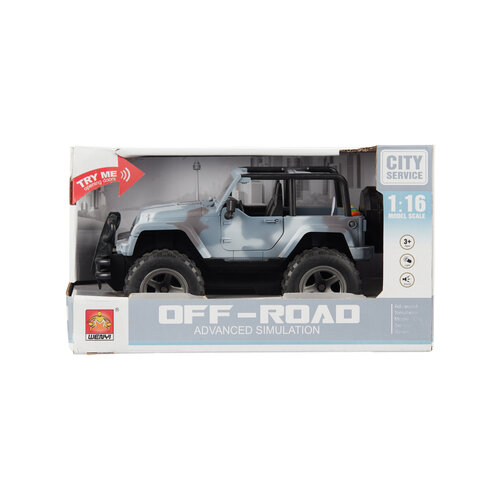 Внедорожник WenYi Wrangler (WY391) 1:16, 23 см, голубой камуфляж внедорожник wenyi wrangler wy391 1 16 27 см зеленый камуфляж