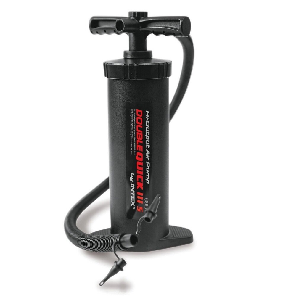 Насос ручной 37см "Double Quick III S" шланг с 3 насадками Intex 68605 — фото 1