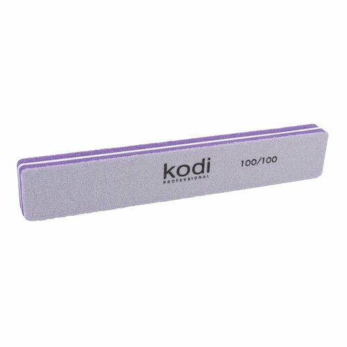 Баф для ногтей Kodi professional. Прямоугольный, абразивность 100/100, цвет сиреневый, ( 178/30/12) 10шт в упаковке