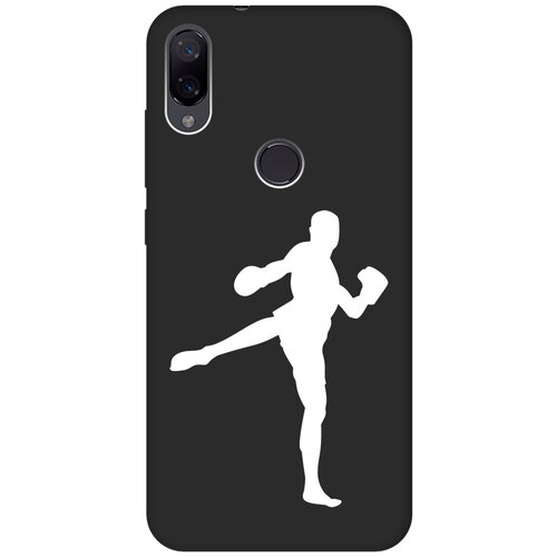 Матовый чехол Kickboxing W для Xiaomi Mi Play / Сяоми Ми Плей с 3D эффектом черный матовый чехол kickboxing w для xiaomi mi 6 сяоми ми 6 с 3d эффектом черный