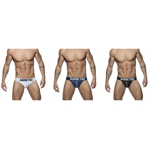 фото Трусы-танга "mesh bikini push up three pack" (комплект 3 шт.) / addicted / мультиколор / размер 2xl