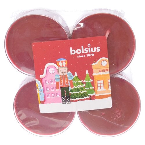 Набор чайных свечей Bolsius Christmas World Яблоко с корицей 8 шт