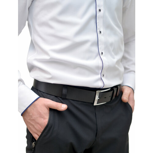 фото Ремень stilmark, натуральная кожа, для мужчин, длина 150 см., черный