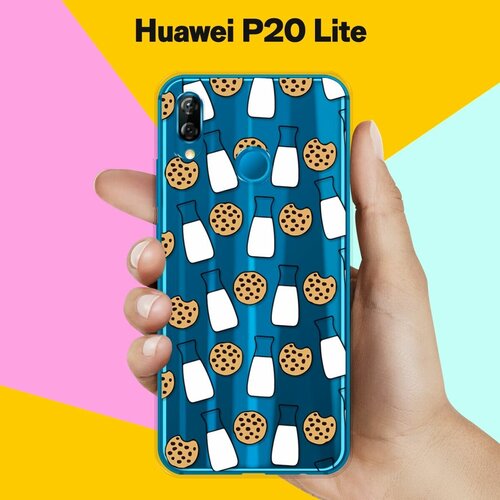 Силиконовый чехол Печеньки и молоко на Huawei P20 Lite силиконовый чехол молоко и печеньки на huawei nova 7 se