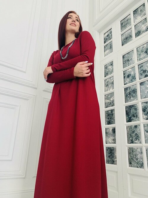 Платье Fatmafashion, размер 44/48, бордовый
