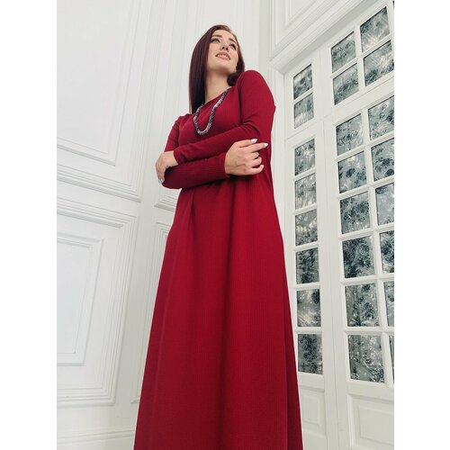 фото Платье fatmafashion, размер 44/48, бордовый