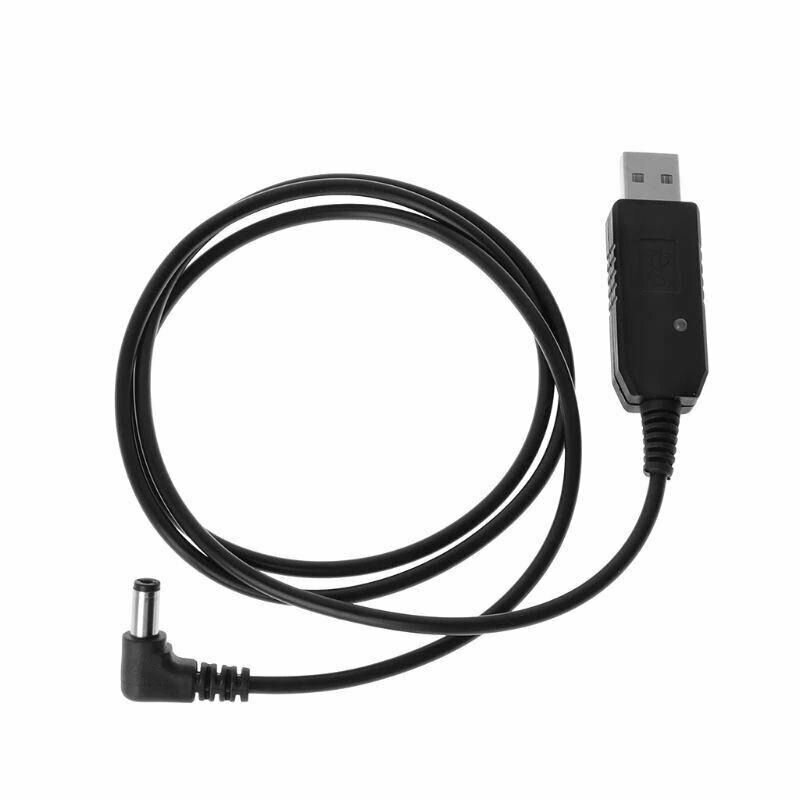 Зарядное USB для рации Baofeng / Kenwood от зарядного стакана с индикатором (5.5х2.5 мм)
