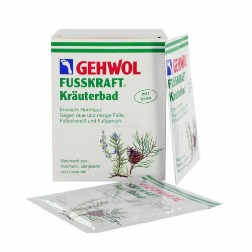 GEHWOL Fusskraft KrauterBad Травяная ванна 10 пакетов по 20 г gehwol fusskraft herbal bath травяная ванна 10 х 20 гр