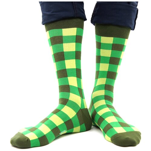 Носки Tezido, размер 41-46, зеленый, желтый