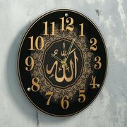 Часы настенные Рубин "Алла*", d 39 см, корпус черный, плавный ход