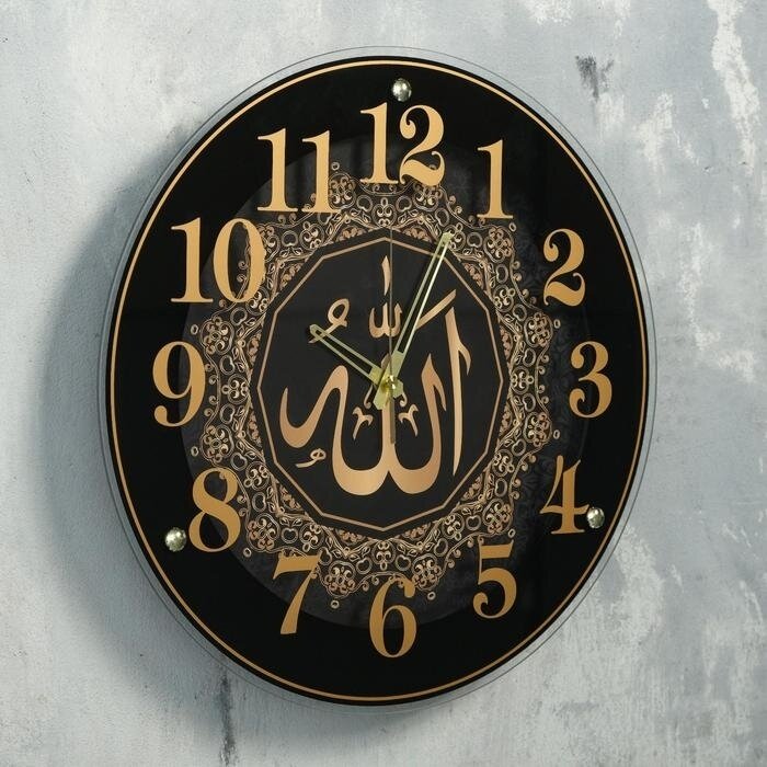 Часы настенные Рубин "Алла*", d 39 см, корпус черный, плавный ход