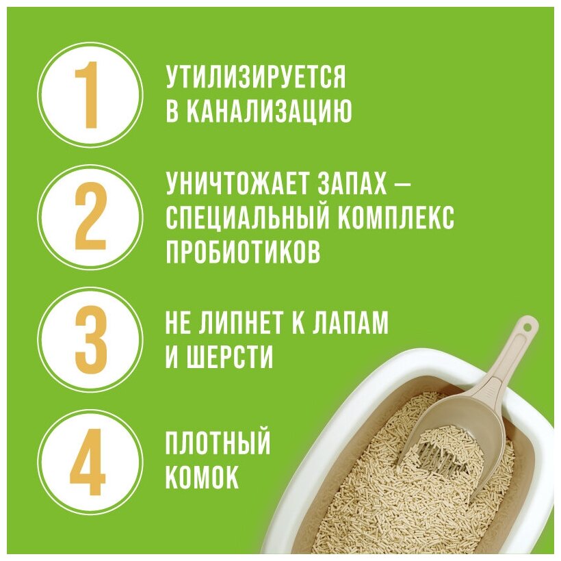 Комок наполнитель комкующийся Smart Cat Litter TOFU 1,8кг - фотография № 5