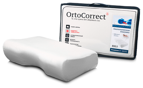 Подушка ортопедическая под голову Premium 1 Plus ORTOCORRECT