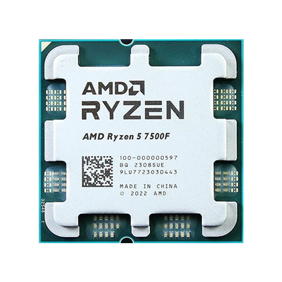 AMD Процессор CPU AMD Ryzen 5 7500F OEM (100-000000597) Base 3,70GHz, Turbo 5,00GHz, without graphics, L3 32Mb, TDP 65W, AM5