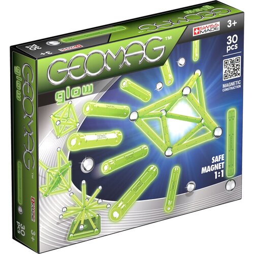 Конструктор магнитный Geomag Glow 30 элементов