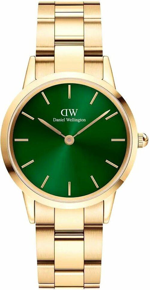 Наручные часы Daniel Wellington Iconic Link, золотой, зеленый