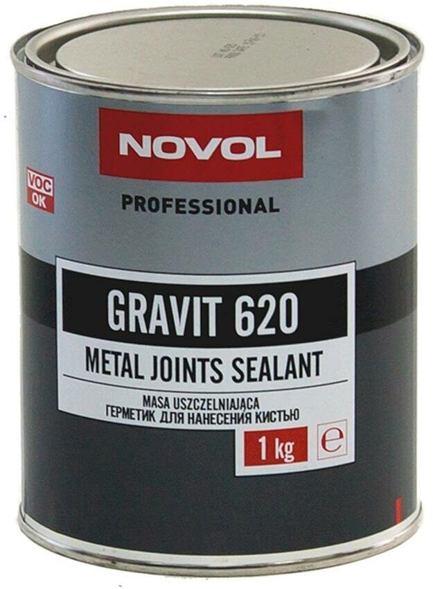 Герметик шовный для нанесения кистью Novol Gravit 620 Metal Joints Sealant серый 1 кг.