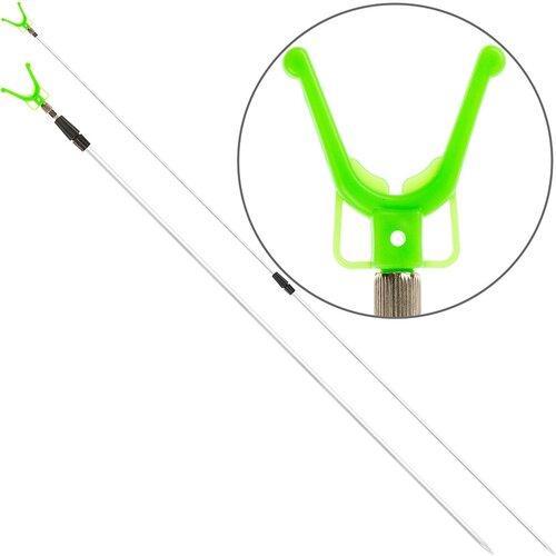 подставка для удочки телескопическая 150 см зеленая Подставка для уд. двухколен. тел. алюмин. V-образная 165 см под сигнализатор