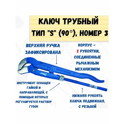 ремоколор ключ трубный ремоколор тип s 90° 3 43 0 020 Ключ трубный